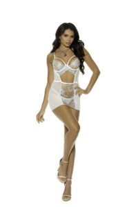 Embrace Elegance with Our Embroidered Mesh Babydoll
