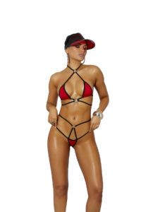 Elevate Your Beach Look with the Elegant Moments Lycra Bikini Top and G-String